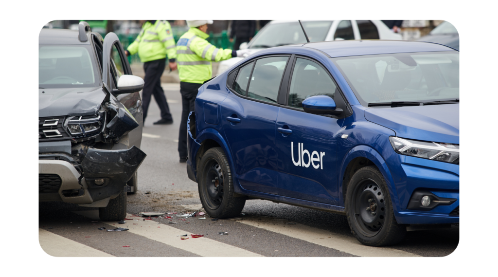 crash as uber driver, rideshare, lyft accident